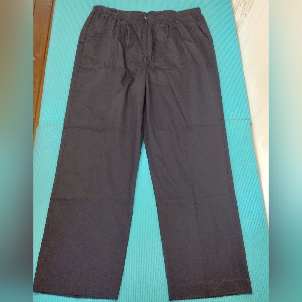 Alfred Dunner Women's Pull On Pants Elastic Waist Navy 18W